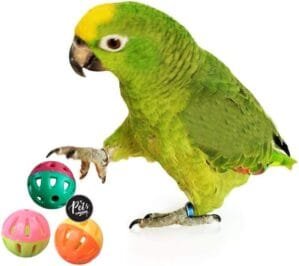Bird Interactive Bell Ball, Bird Toy for Parakeet, Cockatiel, Budgerigar, Parrots, 1.5 Inches (Pack of 3)
