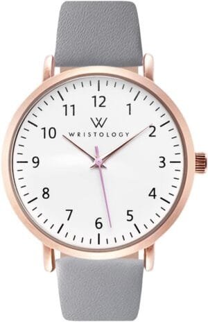Wristology 29 Styles Maxi Numbers Watch Leather Band – Interchangeable Genuine Leather Strap – Large Easy to Read Nurse Watch with Second Hand for Women, Men, Nurses, Teachers, Olivia