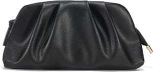SWEETV Dressy Vegan Leather Clutch Purse for Women Formal, Soft Pleated PU Evening Clutch for Weddings, Proms, Cocktail-Gemma