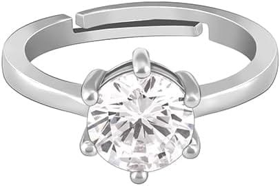 GIVA Women's 925 Sterling Silver Zircon Cubic Zirconia Vintage Adjustable Rings With Certificate of Authenticity and 925 Hallmark(Silver)