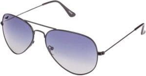 Vincent Chase by Lenskart Black Blue Gradient Full Rim Aviator Shape Polarized VC 5158/P-1112/27 Polarized Sunglasses, Frame Black / Blue Lens, Frame Black / Blue Lens