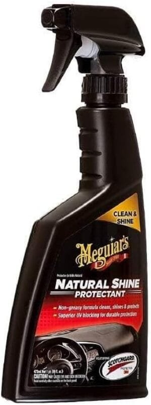 MEGUIAR’S Natural Shine Interior Dash & Trim Protectant Non Greasy Formula Cleans, Restores, Shines & Protects