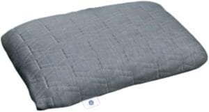The White Willow Memory Foam Travel, Camping,Backpacking, Road Trips, Airplane Pillow for Neck and Back Support Lightweight with Washable Pillow Cover (17″ L x 12″ W x 3″ H, Grey)