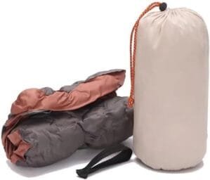 BISONBERG 3D Automatic Pillow for Camping – Neck Pillow for Travel – Travel Accessories Use While Sleeping in Airplane, Car, & Camping – Pillow with Portable Bag