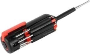 FDCA411 New Multifunction Screwdriver Tool Kit | 8 in 1 Portable Screwdriver Set | Hardware Repair Tool | Screwdriver with 6 LED Torch for Car & Bike,Kitchen (Pack of 1, Black)