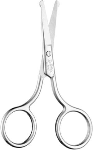 Nasal Safety Personal Grooming Scissors for Nose Hair Cutting, Beard, Mustache, and Eyebrow | Nose Hair Remover & Trimmer with Blunt Round Tip & Heavy Duty Non Rusting SS Metal