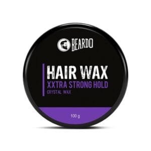 Beardo XXtra Stronghold Hair Wax, 100 gm | Crystal Hair Wax for Men | Glossy Finish | Hair Style, Shine | Extra Strong Hold Styling Hair Wax – 3.4Fl Oz