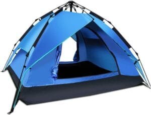 Automatic Tent Family Camping Tent 3-4 Person Tent Portable Instant Tent Automatic Tent Waterproof Windproof for Camping Hiking Mountaineering (Multicolor)