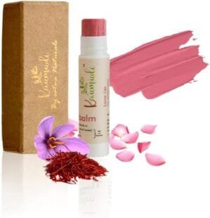 Kaumudi Handmade & Natural Lip Balm for Women & Men with Rose Damascena & Saffron Essential Oil (Love Lip)