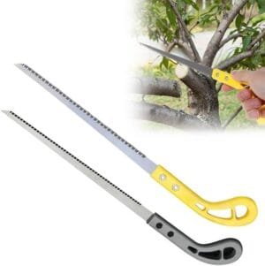 Outdoor Portable Hand Saw, 2024 New 9 Inch Household Garden Small Hand Saw, Rugged Triple Razor Tooth Steel Mini Hand Saw for Camping, Pruning, Backpacking, Survival, Gardening(Yellow+Sliver)