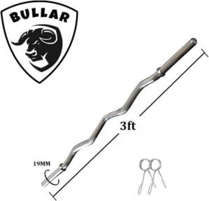 BULLAR Steel Weight Lifting Rod, Chrome Plated Steel Gym Rod, Weight Lifting Bar |Gym Bar |Gym Rod | Rods Combo |Fitness for Exercise, Home Gym (19-20MM)