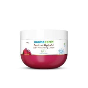 MAMAEARTH Beetroot Hydraful Light Moisturizing Cream with Beetroot & Hyaluronic Acid for Pink Glow 200g | For Face, Hand & Body | 24H Moisturization | Quick Absorbing, Non-Greasy | Soft Moisturizer