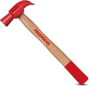FREEMANS 1 lb CH450 Claw Hammer with Seasoned Wood Handle || Induction hardened || Drop forged Use For prying || Splitting Wood || Tearing Drywall and Industrial & Home Professional – 450g
