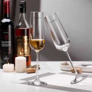 Luxury Crystaline Touch Wine Glasses, Champagne Flute Glass Set for Wine and Drinks, 300 ml (6)