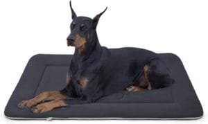 Hero Dog Extra Large Dog Bed Crate Pad Mat Cute Paw Pet Beds for Dogs, 48-Inch Jumbo Washable Dog Sleeping Mattress Kennel Pad with Anti Slip Bottom, Dark Grey XL