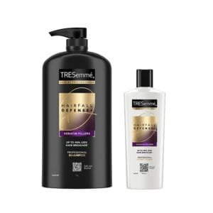 TRESemme Hair Fall Defence Shampoo 1 L & Conditioner 190 ml, With Keratin for Hair Fall Control and Longer, Stronger Hair – Anti Hairfall for Damaged Hair, For Men & Women