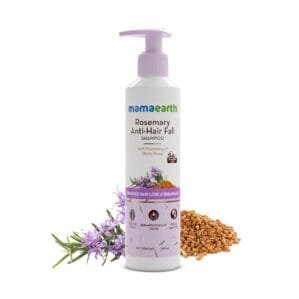 Mamaearth Rosemary Shampoo with Methi Dana | Gently Cleanses & Refreshes Scalp | Sulfate & Paraben-Free | Suitable for All Hair Types | 8.45 Fl Oz / 250ml