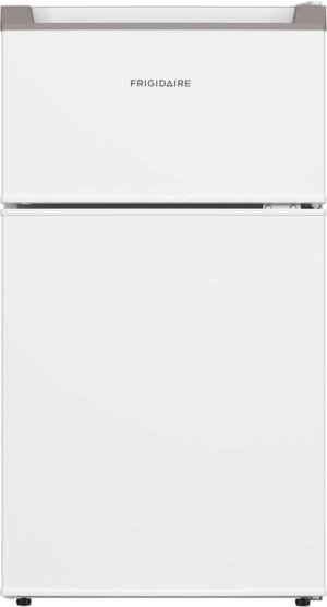Frigidaire Compact Refrigerator with Top Freezer – 2 Door Fridge with 3.2 Cu Ft, Contemporary Series, White