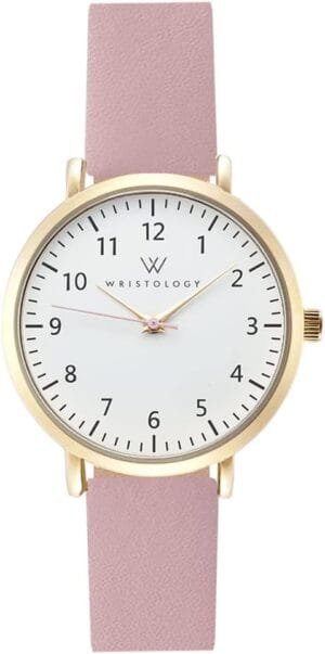 Wristology 29 Styles Mini Numbers Watch Leather Band – Interchangeable Genuine Leather Strap – Easy to Read Petite Small Size Analog Nurse Watch with Second Hand for Women, Men, Nurses, Teachers