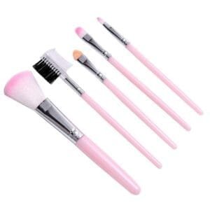 Makeup Kit + 5 Pcs Makeup Brush + 2 Pc Blender Puff Combo – Multicolor