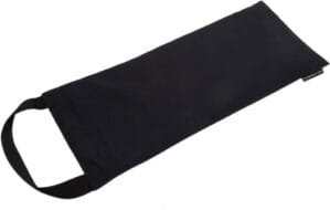 Everyday Yoga Sand Bag Cotton Unfilled, Adds Weight to Poses, Zipper Cover, Sturdy Handle, Silica Sand Filling, Durable Material – Black