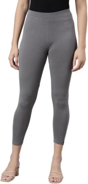Tailored Classic-Fit Stretchable Ankle Length Leggings for Women