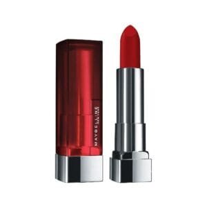 Maybelline Color Sensational Lipstick, Lip Makeup, Matte Finish, Hydrating Lipstick, Nude, Pink, Red, Plum Lip Color, Siren In Scarlet, 0.15 oz; (Packaging May Vary)