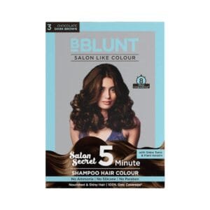 5 Min Shampoo Hair Color with Plant Keratin – Chocolate Dark Brown | 8 Weeks Long Lasting Color with Full Gray Coverage | No Ammonia | 5 Sachet with 5 Pair of Gloves | 20ml X 5