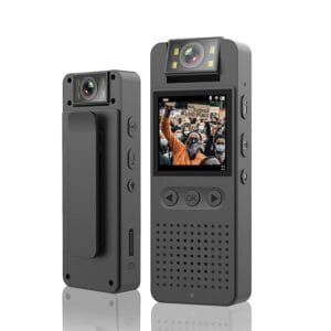 Asleesha Body Camera with Audio and Video Recording, 1080P WiFi Portable Camera Camcorder with 180° Rotatable Lens
