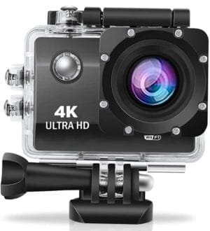 RAS 4K Camera 30Fps Action Digital Camera Ultra Hd Underwater Digital Camera 170 Degree Wide Angle 98Ft Waterproof Digital Camera (4K Ac) Black Roller Camera.