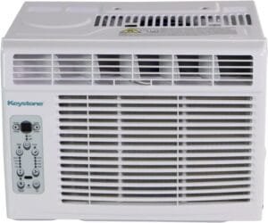 Keystone 5,000 BTU Window Air Conditioner and Dehumidifier, Window AC Units for Apartment, Living Room, Bathroom, and Small Rooms up to 150 Sq.Ft., Quiet Window Air Conditioners with Remote Control