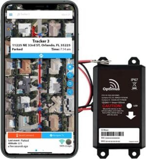 Optimus Wired GPS Tracker for Vehicles – Easy Installation on Car’s Battery – Low Cost Subscription Plan Options