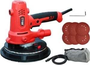 IBELL Dry Wall Sander DS80-70, 800W, Copper Armature, 1200-2300RPM, Variable Speed Control, Switch Lock Feature, 8 Hole vacuum and LED light