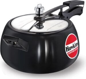Hawkins Contura Black Pressure Cooker, 5 Litre, Black (CB50)