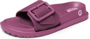 Women’s Classic Cushion Sliders/Slippers with Adjustable Buckle Strap for Adult|Comfortable & LightWeight|Stylish & Anti-Skid|Waterproof & Everyday Flip Flops for Ladies/Girls D-526