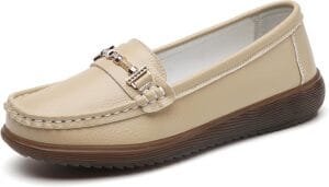 Women’s Wide Width Loafers Comfort Slip on Shoes Walking Shoes for Ladies Mocassins Driving Shoe