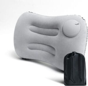 Ultra Light Inflatable Camping Pillow – Inflatable Pillow for Camping, Hiking, and Backpacking – Press-to-Inflate Design for Safer and Healthier – Compressed design for Hiking, and Backpacking Travel