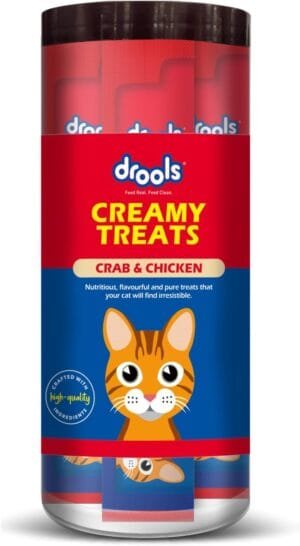 Drools Cat Lickable Creamy Treats Crab & Chicken 25Pcs Pack, 375g Pack