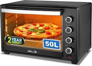 iBELL EO500G OTG, 50 Litre Oven Toaster Griller with Convection Function and Rotisserie, 2000 Watt, 60 Minute Timer | Black