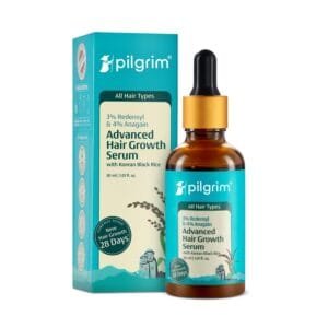 Pilgrim Advanced Hair Growth Serum | with 3% Redensyl + 4% Anagain | Stops Hair Loss & Hair Thinning | Hair Growth Treatment | Provides Thick & Dense Hair | 1.01 Fl Oz (30ml)