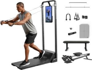 Smart Home Gym System, Gym Monster Multifunctional Smith Machine Home Gym Power Cage, All-in-one Cable Machine for Home Workout, Full Body Strength Training Fitness Exercise Machine