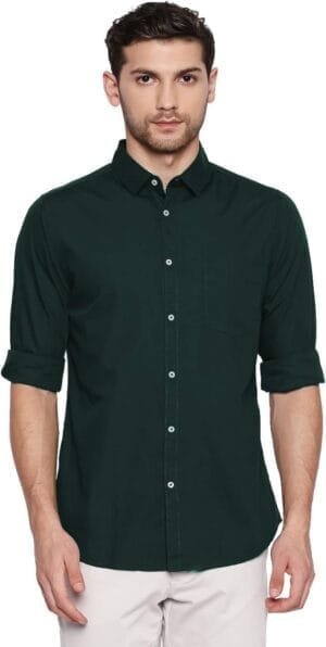 Men’s Essential Dress Shirt – 100% Cotton, Slim Fit, Long Sleeve, Button-Down Collar – Casual Wear