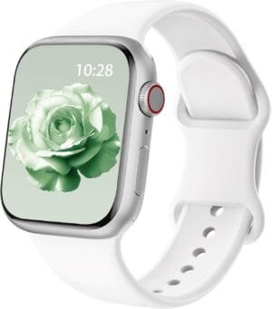 Patenting Sport Band Compatible with Apple Watch Bands for Women Men 38mm/40mm/41mm/42mm(Series 10), Soft Silicone Waterproof Band for iWatch Apple Watch Series 10 9 Ultra 8 7 6 5 4 3 2 1 SE