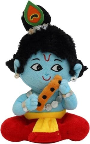 Panda’s Box Mantra Chanting Baby Krishna (Small – 23 CM) | Musical Soft Plush Toy | Best Gift for Infants, Toddlers & Babies