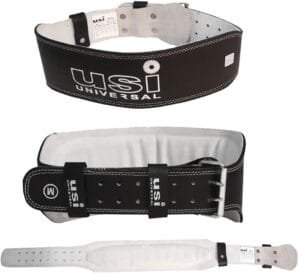 Padded Weight Lifting Belt, 790SL6 Leather & Metal Construction, Suede Leather Lining, Weight Belt for Deadlift, Squat & Weightlifting for Men & Women (6 Inch, Black, M)