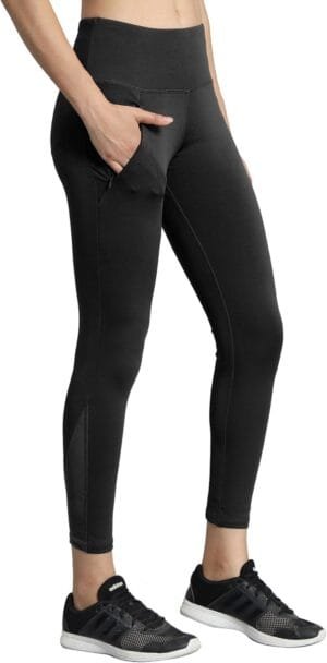 Gym Wear Mesh Legging Workout Pants with Side Pockets Sports Fitness Yoga Track Pants for Women & Girls