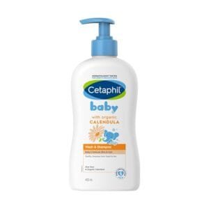 Cetaphil Baby Wash & Shampoo with Organic Calendula,Tear Free, Paraben, Colorant and Mineral Oil Free, 13.5 Fl. Oz (Packaging May Vary)