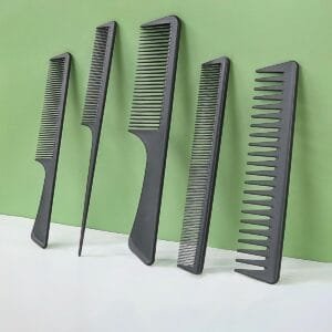Hair Cutting & Styling Comb Kit (Set of 5 Pcs) Professional and Home Use Multipurpose Salon Barber Comb Kits