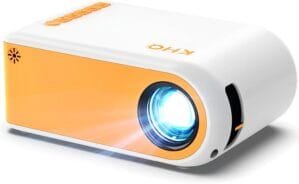 Mini Projector, Upgraded Portable Projector Support 1080P 170″ Mini HD Movie Projector, Outdoor Projector with Stylish Streamlined Design, Compatible with Phone/ Tablet/ Laptop/ TV Stick/ PS4 Etc