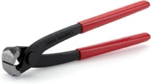 Bates Nail Puller – Red, 8-Inch, End Cutting Pliers, Carpenter Tool, Staple Puller